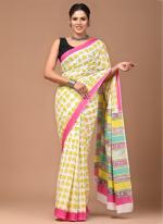 Cotton Multi Colour Casual Wear Printed Saree